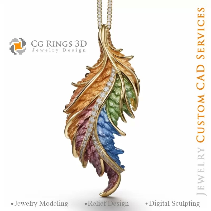 Fern Pendant with Melody of Colours - 3D CAD...
