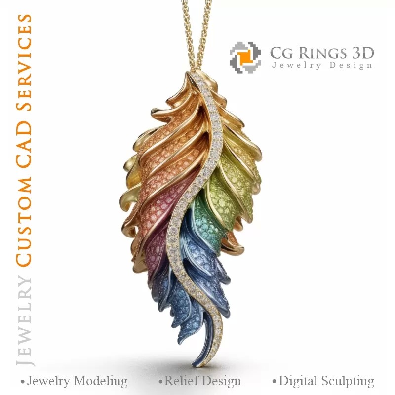 Fern Pendant with Melody of Colours - 3D CAD...