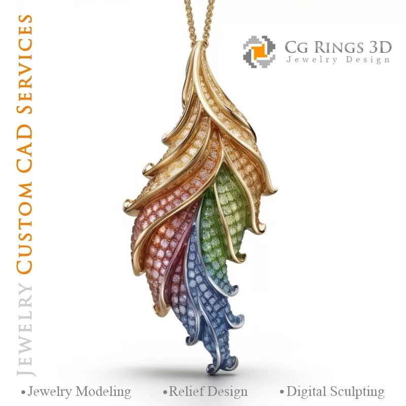 Fern Pendant with Melody of Colours - 3D CAD...