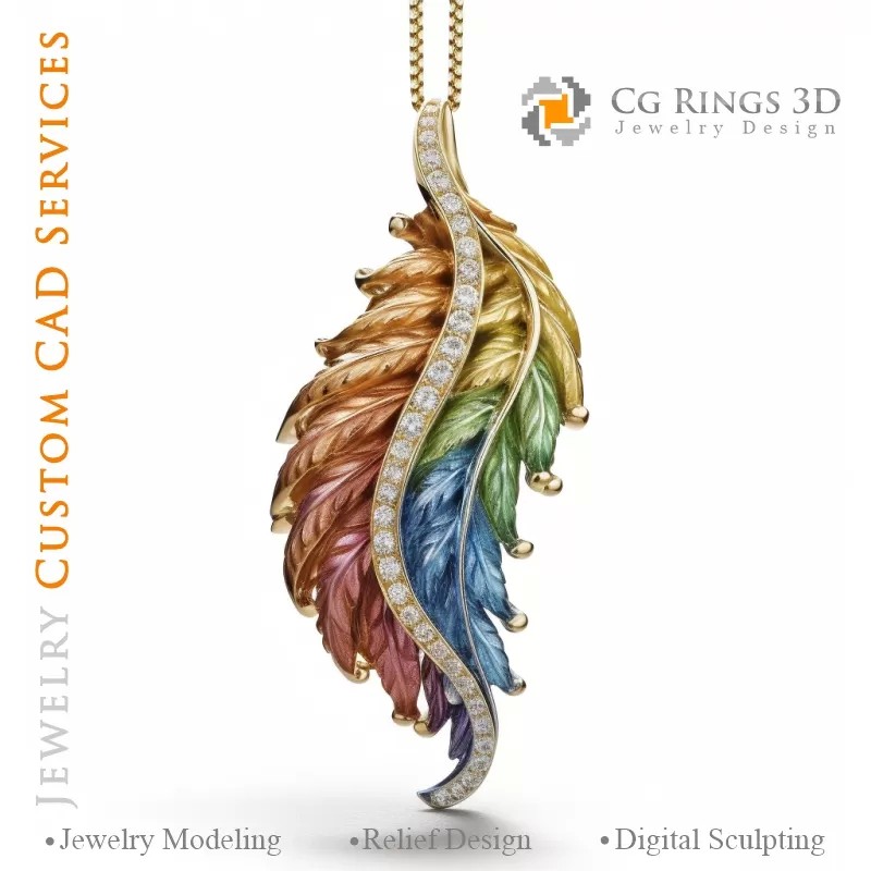 Fern Pendant with Melody of Colours - 3D CAD...