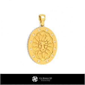 3D Damen Löwe Sternzeichen Anhänger Zuhause, Schmuck 3D CAD, Anhänger 3D CAD, 3D Sternzeichen Anhänger