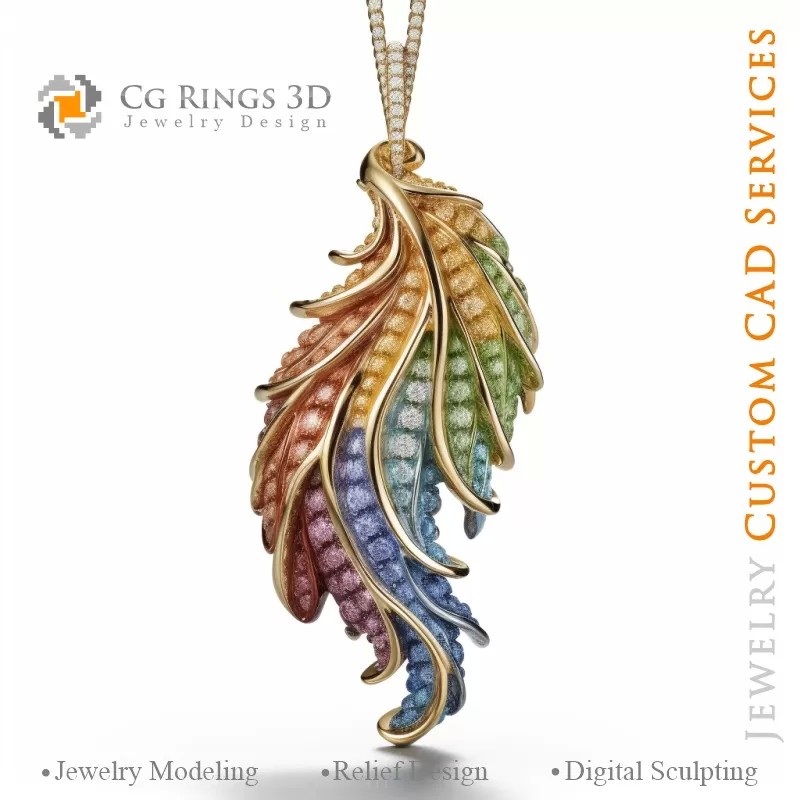 Fern Pendant with Melody of Colours - 3D CAD...