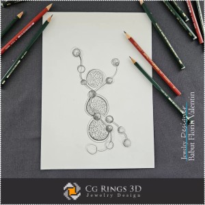 Boceto de Broche de Muñeco de Nieve - Diseñar Joyería 2