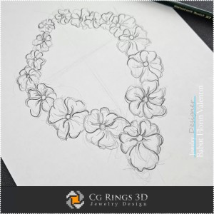 Halskette Skizze – Schmuckdesign