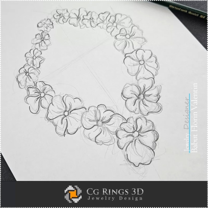 Schizzo Collana - Design di Gioielli