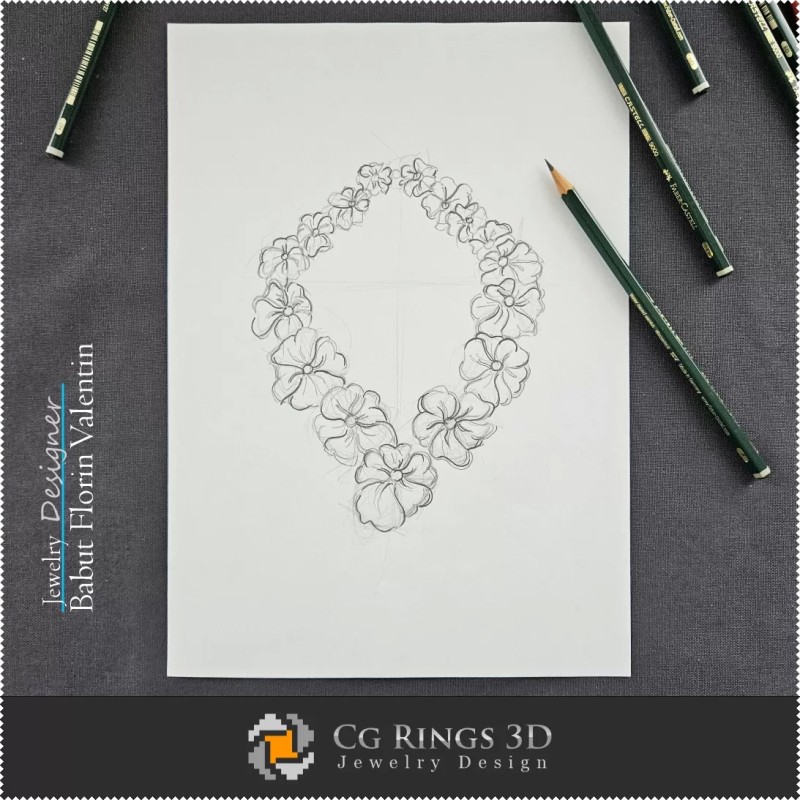 Necklace Sketch-Jewelry Design