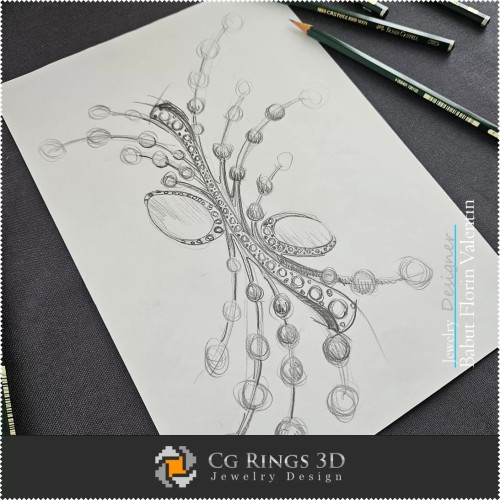 Croquis de Broche-Joaillerie Design