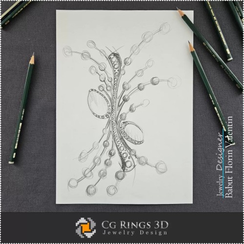 Croquis de Broche-Joaillerie Design