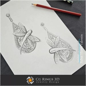 Ohrring-Skizze - Schmuckdesign