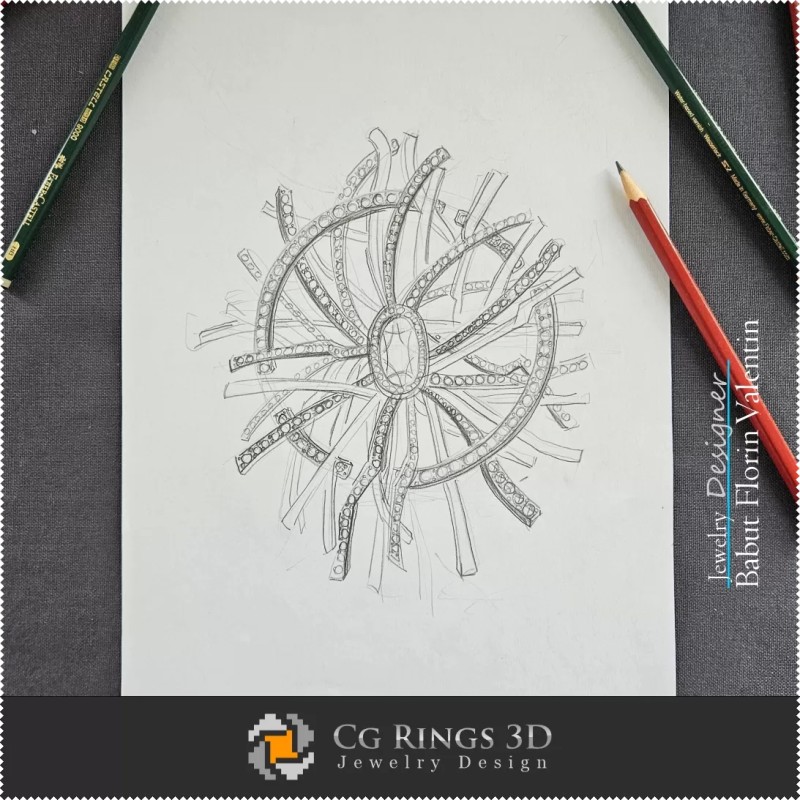 Schizzo di Ciondolo-Design di Gioielli