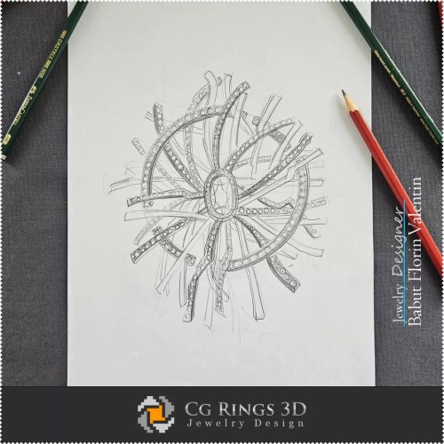 Schizzo di Ciondolo-Design di Gioielli
