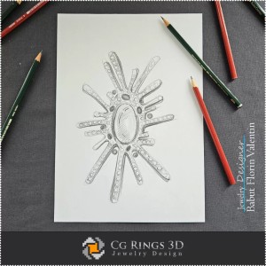 Broschen-Skizze – Schmuckdesign 2
