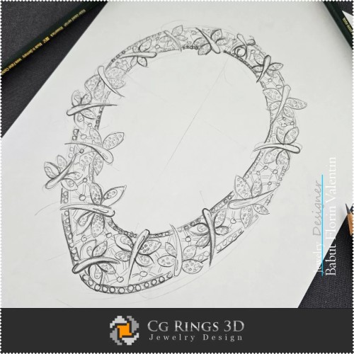 Halskette Skizze – Schmuckdesign