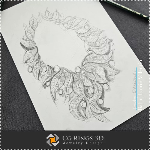 Boceto de Collar-Diseño de Joyería