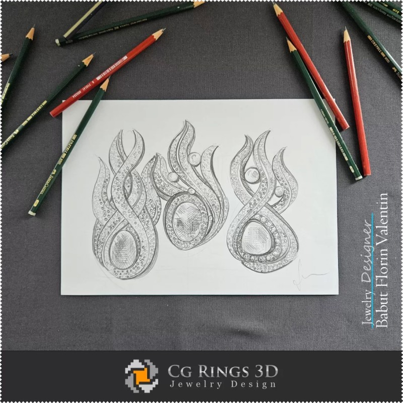 Croquis de Broche-Bijoux Design