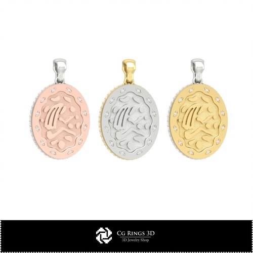 3D Damen Jungfrau Sternzeichen Anhänger Zuhause, Schmuck 3D CAD, Anhänger 3D CAD, 3D Sternzeichen Anhänger