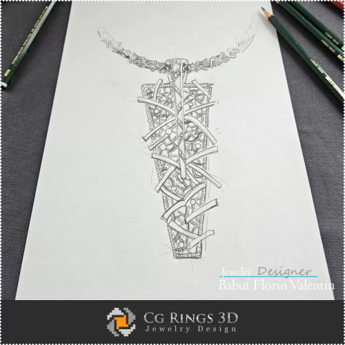 Croquis de Pendentif-Bijoux Design