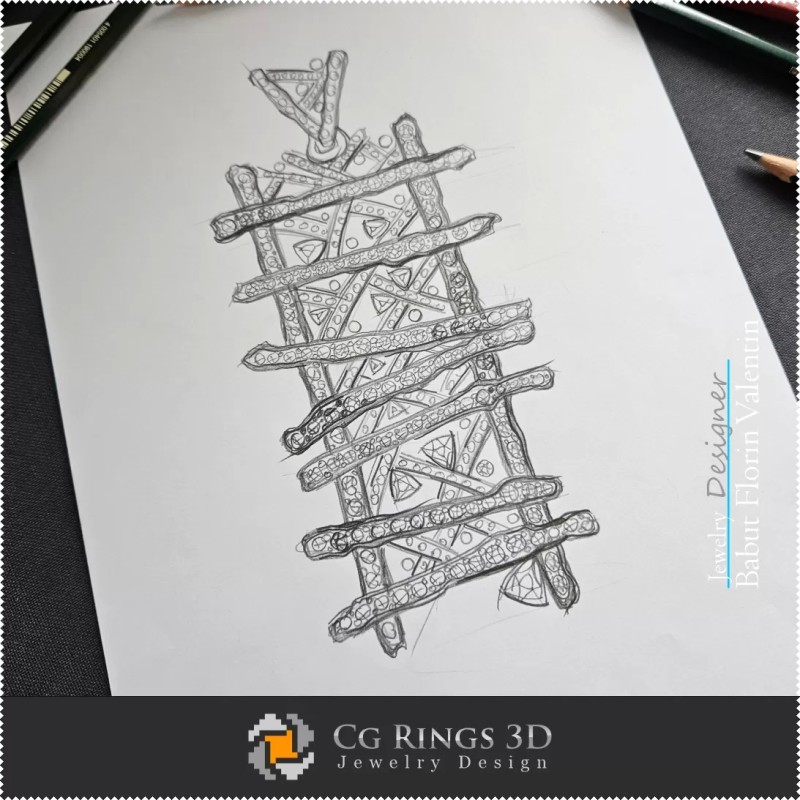 Schizzo di Ciondolo - Design di Gioielli