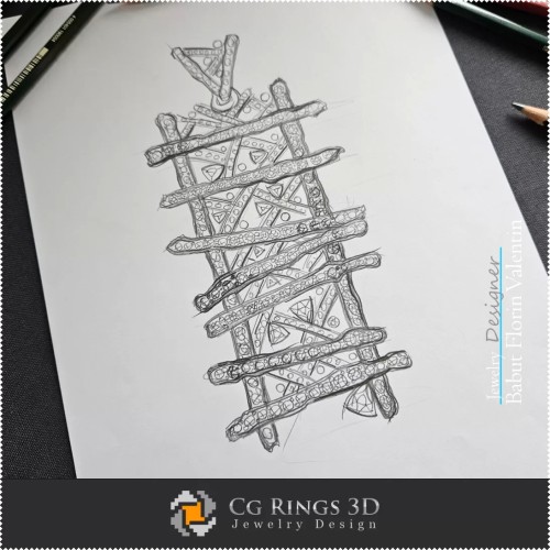 Anhänger-Skizze – Schmuckdesign