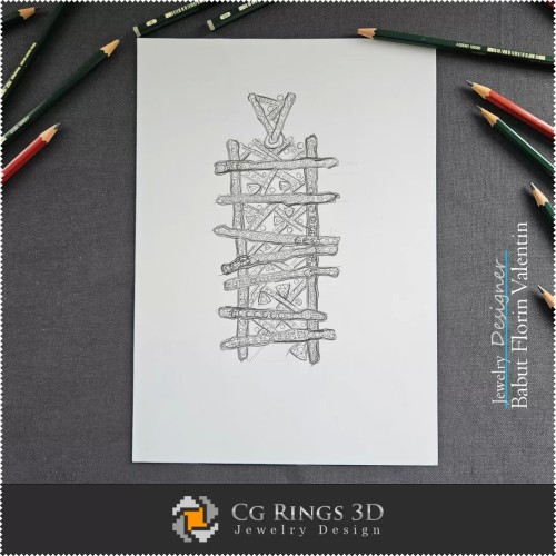 Anhänger-Skizze – Schmuckdesign