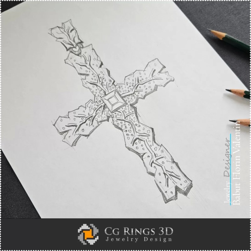 Boceto de colgante-Diseño de joyas