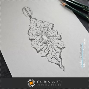 Schizzo di Pendente - Design di Gioielli