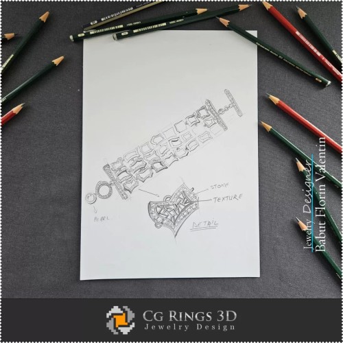 Schizzo di Bracciale - Design di Gioielli
