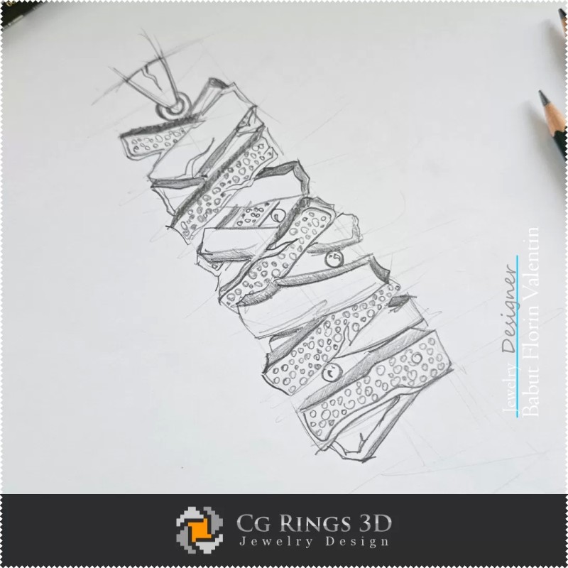 Boceto de colgante - Diseño de joyas