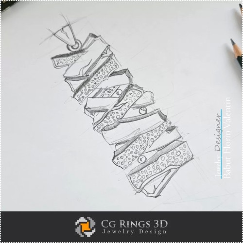 Anhänger-Skizze – Schmuckdesign