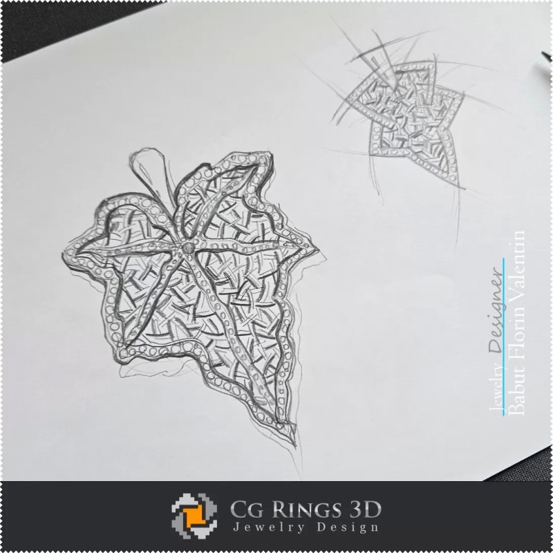 Anhänger-Skizze - Schmuckdesign