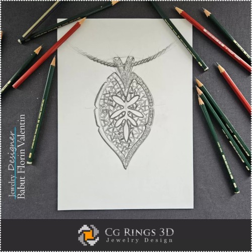 Anhänger-Skizze - Schmuckdesign