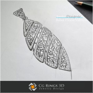 Schizzo di pendente - Design di gioielli