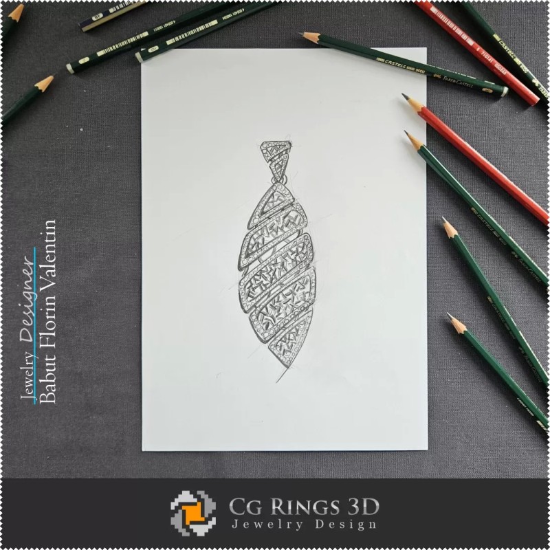 Boceto de colgante - Diseño de joyas
