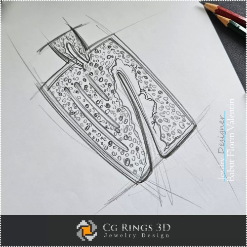 Boceto de colgante - Diseño de joyas