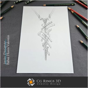 Sketch Pandative Dance-Jewelry Design 2