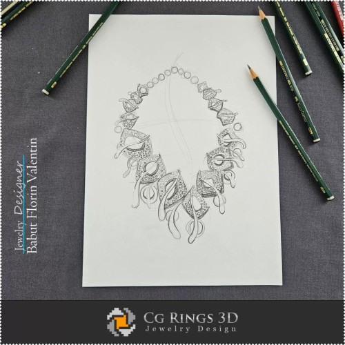 Schita Colier-Design de Bijuterii