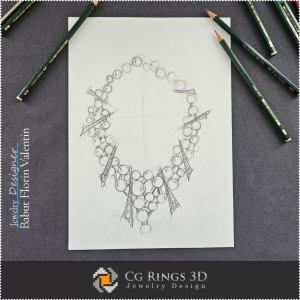 Halsketten-Skizze - Schmuckdesign 2