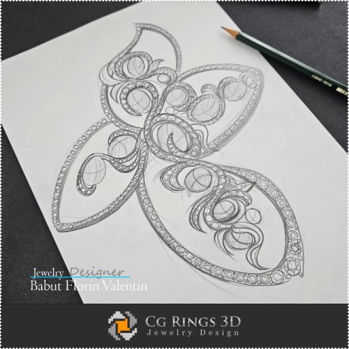 Boceto de colgante - Diseño de joyas