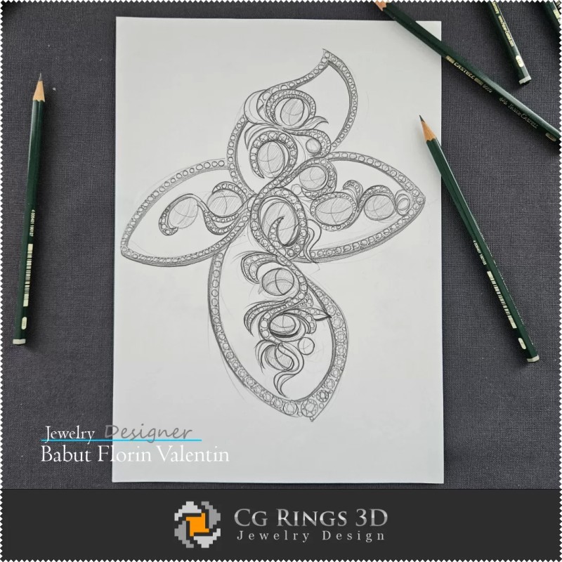 Boceto de colgante - Diseño de joyas
