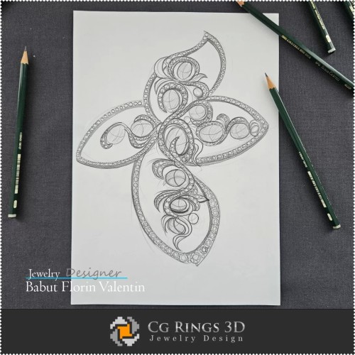Boceto de colgante - Diseño de joyas
