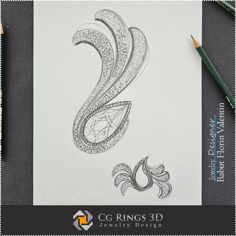 Boceto de colgante - Diseño de joyas