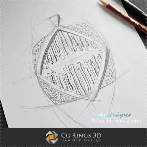 Croquis de Pendentif - Joaillerie Design