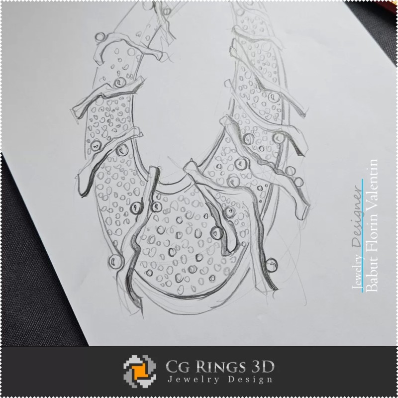 Boceto de colgante de lujo