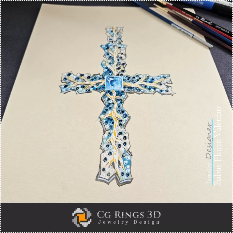 Schizzo di ciondolo - Design di gioielli