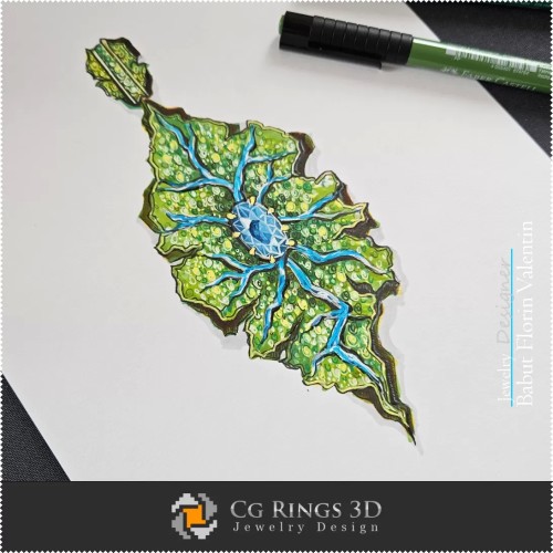 Boceto de Colgante-Diseño de Joyería
