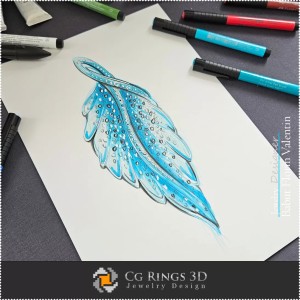 Anhänger-Skizze-Schmuckdesign