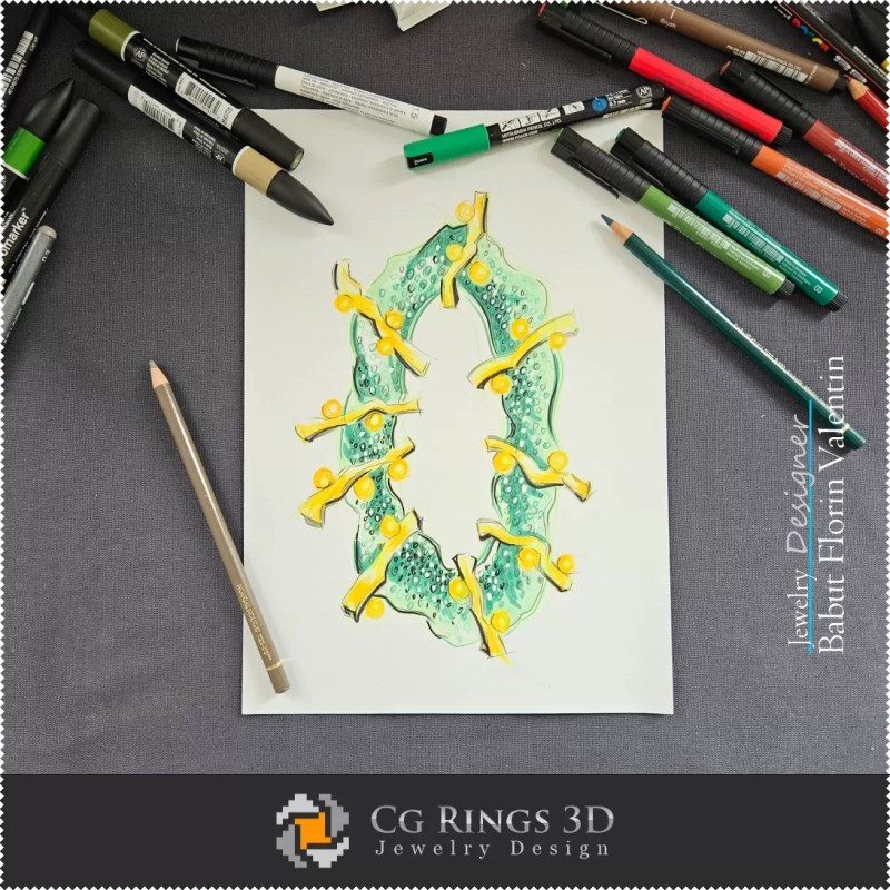 Croquis Pendentif - Joaillerie Design