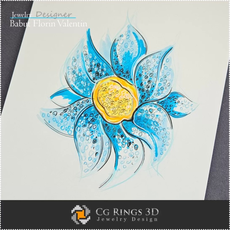 Boceto de Colgante-Diseño de Joyería