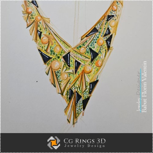 Croquis de Collier-Joaillerie Design