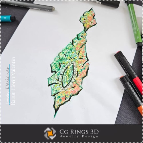 Boceto de Colgante-Diseño de Joyería